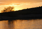 Sunset over TT Ranch creek