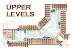 Hotel map of upper levels